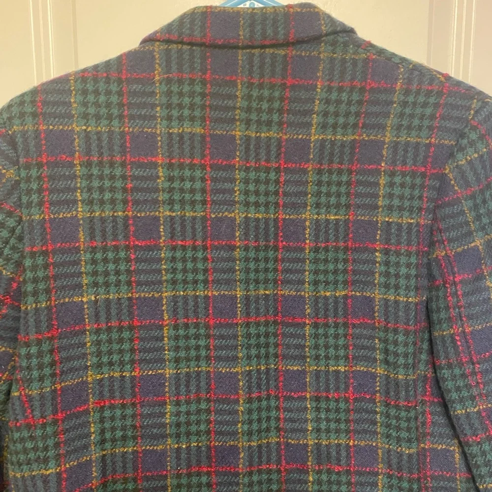Lands' End Women’s Wool Plaid Blazer - Multicolor
